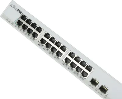 Коммутатор Mikrotik Cloud Smart Switch CSS326-24G-2S+RM Управляемый L2-коммутатор, 24xGigabitEthernet, 2xSFP+, 1U исполнение.