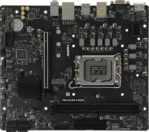 Материнская плата MSI PRO H610M-E DDR4 (RTL) LGA1700 &amp;lt;H610&amp;gt; PCI-E Dsub+HDMI GbLAN SATA MicroATX 2DDR4