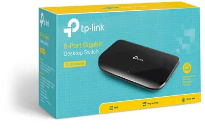 Коммутатор TP-LINK TL-SG1008D 8-Port Gigabit Desktop Switch(8UTP 10/100/1000Mbps)