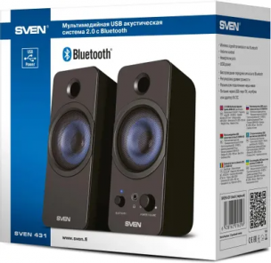Колонки Sven 431 2.0 черный 6Вт BT SV-016296