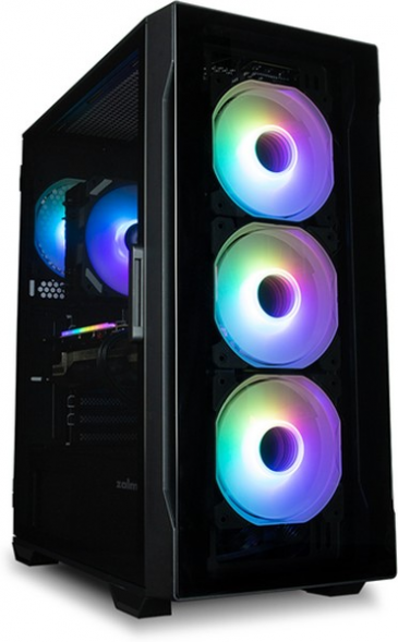 Корпус ZALMAN I3 NEO TG BLACK, ATX, BLACK, FRONT TG, WINDOW, 2x3.5&amp;quot;, 3x2.5&amp;quot;, 1xUSB2.0, 2xUSB3.0, FRONT 3x120mm RGB, REAR 1x120mm RGB