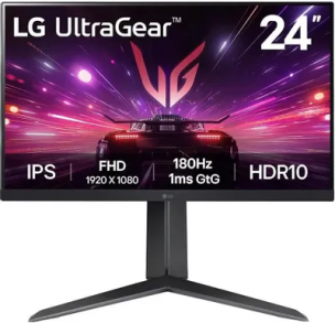 Монитор 23,8" LG 24GS65F-B черный (1920x1080, 180Hz, IPS, 1ms, 300cd, HDMI, DP, Pivot)