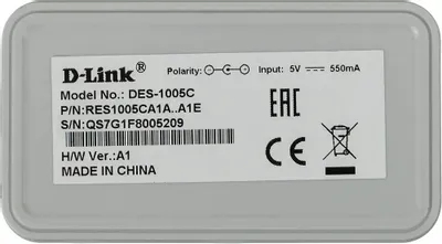 Коммутатор D-Link DES-1005C 5-port UTP 10/100Mbps Auto-sensing, Stand-alone, Unmanaged