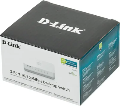 Коммутатор D-Link DES-1005C 5-port UTP 10/100Mbps Auto-sensing, Stand-alone, Unmanaged