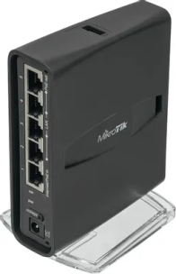 Wi-Fi роутер MIKROTIK hAP ac lite TC, AC750, черный [rb952ui-5ac2nd-tc]