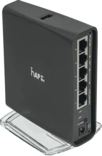 Wi-Fi роутер MIKROTIK hAP ac lite TC, AC750, черный [rb952ui-5ac2nd-tc]
