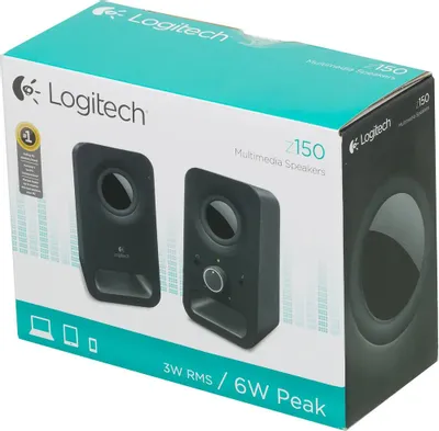 Колонки Logitech Z150, 2.0, черный [980-000814]