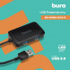 Хаб (разветвитель) Buro BU-HUB4-U3.0-S, черный