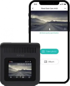 Видеорегистратор 70Mai Dash Cam A400 + Rear Cam Set (A400-1) серый 3.6Mpix 1440x2560 1440p 145гр