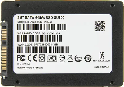 SSD накопитель A-Data SU800 ASU800SS-256GT-C 256ГБ, 2.5&amp;quot;, SATA III, SATA