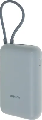 Мобильный аккумулятор Xiaomi Power Bank 10000mAh (встроенный кабель) Ледяной синий GL P15ZM (BHR9073GL)