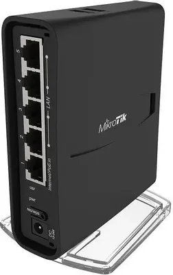 Wi-Fi роутер MIKROTIK hAP ac2 US, AC1200, черный [rbd52g-5hacd2hnd-tc]