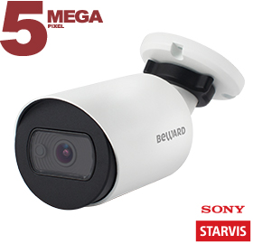 IP видеокамера BEWARD BULLET SV3210RC (3.6) 5 Мп, 1/2.9&#039;&#039; КМОП Sony Starvis, 0.006 лк(д)/0.003лк(н), ИК-подсветка (до30 м), microSDXС (до 128 ГБ),  IP67, -40 до +60