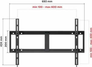 Кронштейн для телевизора Holder LCD-T6606 черный 32&amp;quot;-90&amp;quot; макс.60кг настенный наклон