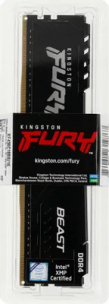 Оперативная память 16Gb Kingston FURY Beast Black [KF436C18BB/16] DDR4, 16 ГБx1 шт, 3600 МГц