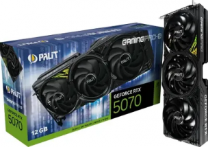 Видеокарта 12Gb Palit GeForce RTX 5070 GamingPro S [NE75070019K9-GB2050U] PCIe 5.0 12 ГБ GDDR7, 192 бит, 3 x DisplayPort, HDMI