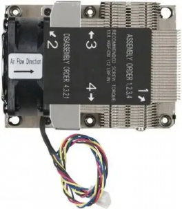 Устройство охлаждения Supermicro &lt;SNK-P0068APS4&gt; 2U (4пин, 3647, 54дБ, 8400 об/мин,Cu+Al+тепловые трубки)