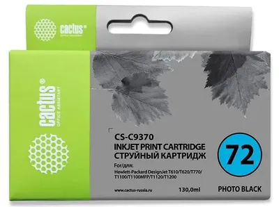 Картридж Cactus CS-C9370 Photo Black для HP DJ T610/T620/T770/T1100/1200